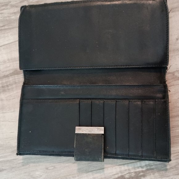 Authentic Gucci Denim Black GG Supreme Long Wallet - Picture 7 of 16